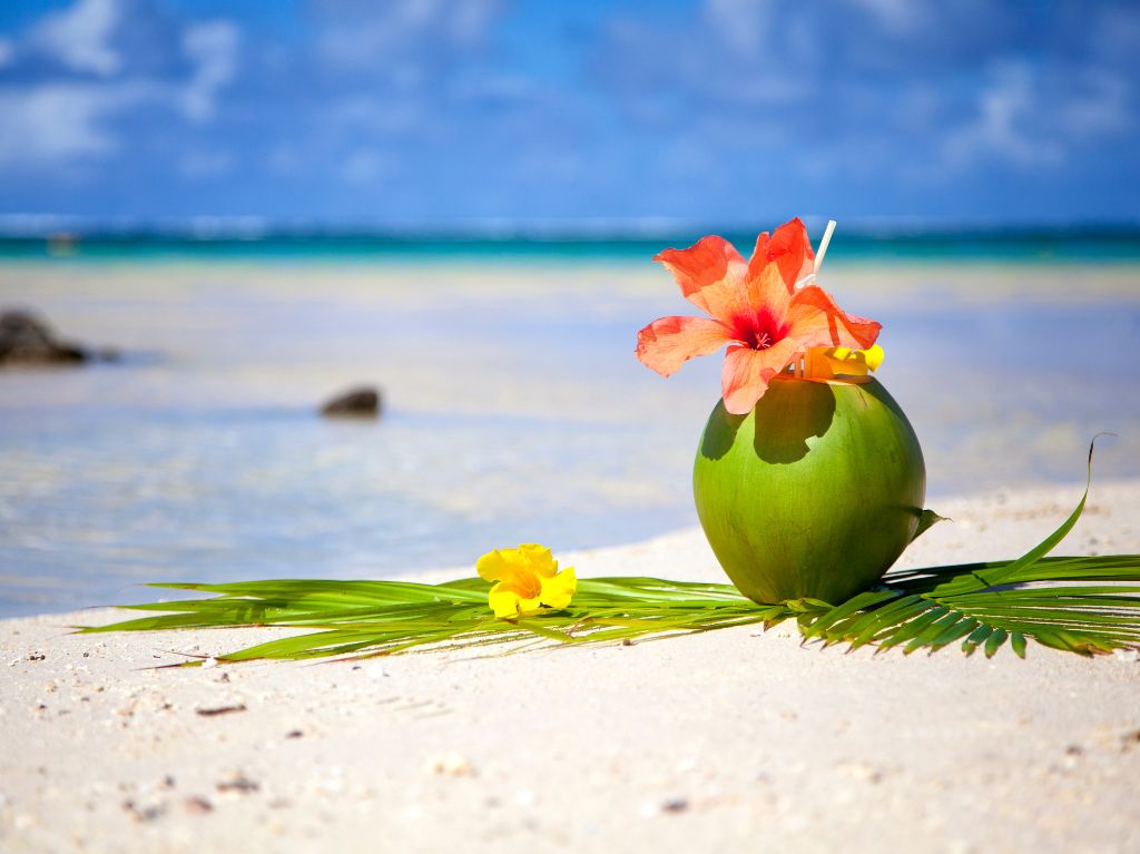 Noix de coco sur la plage