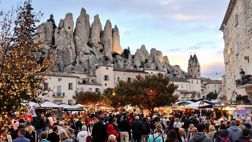 Ce village provençal de 289 habitants attire des milliers de visiteurs pour son marché de Noël et ses animations festives : Baux-de-Provence