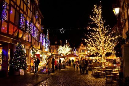 Labellisé plus beau village français, cette commune est aussi l’une des plus féeriques pendant la période de Noël : Riquewihr