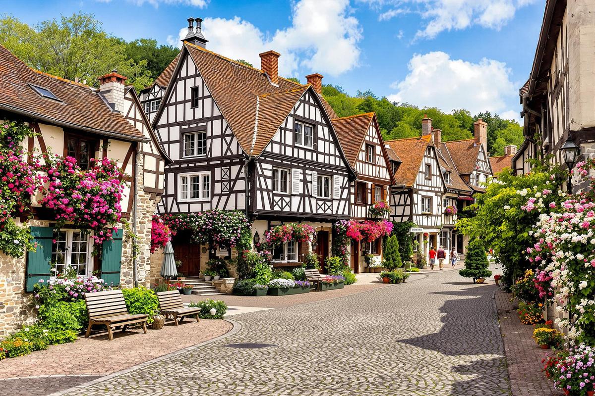 Faites un voyage au cœur d&rsquo;un village médiéval fleuri et historique, classé parmi les plus beaux de France
