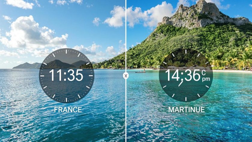 Comprendre le décalage horaire entre la France et la Martinique