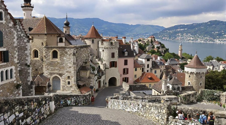 Dominant le lac Léman, cette cité médiévale fortifiée est un véritable bijou parmi les plus beaux villages de France : Yvoire